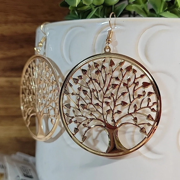 Tree of Life XL Medallion Drop Earrings - Picture 6 of 9